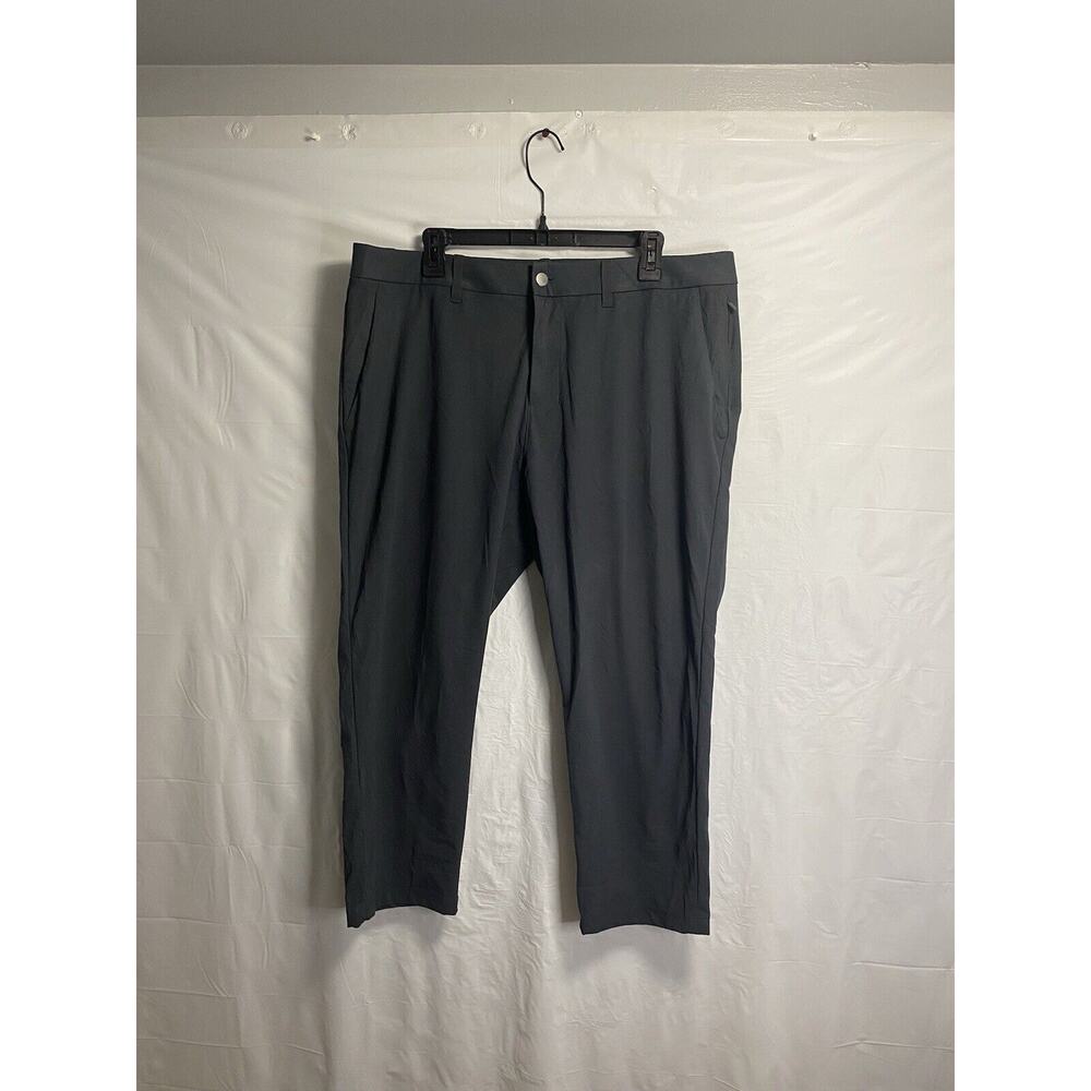 lululemon ABC Classic Fit Trouser Men Sz 38x25.50 Warpstreme Pants Grey LM5AR1S